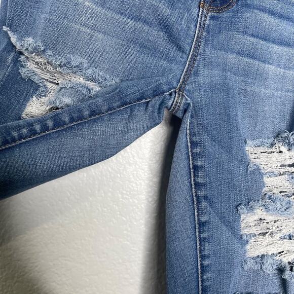 Pacsun Womens Jeans Size 27 Jeggings Denim Blue Light Wash Distressed - Picture 13 of 16